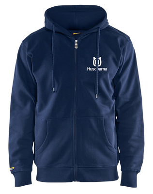 Sweatshirt with hood, full zipped Navy Blue 595103004 фото